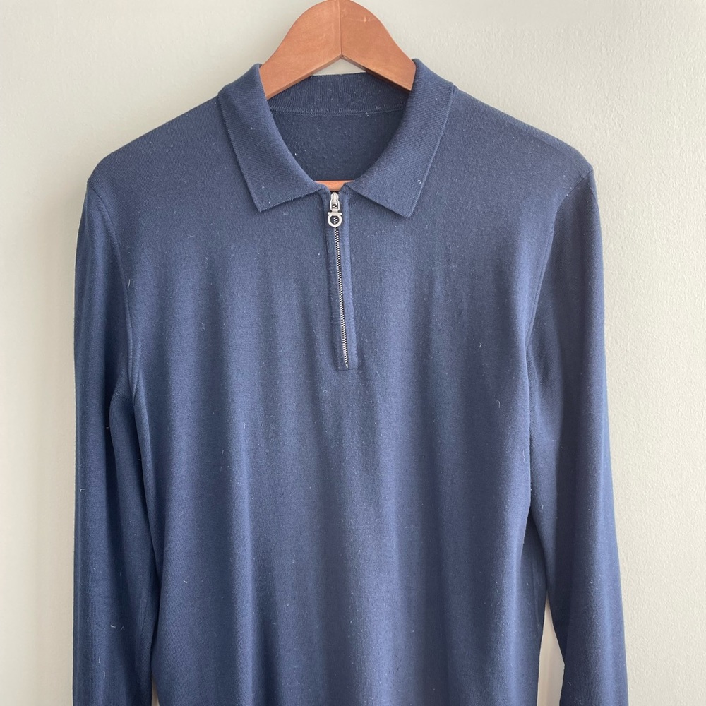 Salvatore Ferragamo Long Sleeve Polo